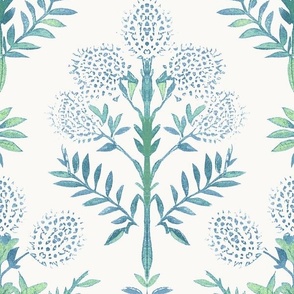 Caroline Botanical Blue Green Small