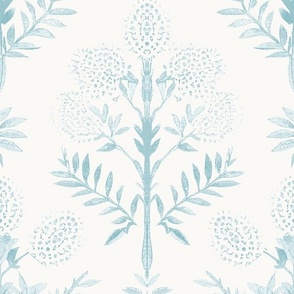 Caroline Botanical Pale Aqua Small