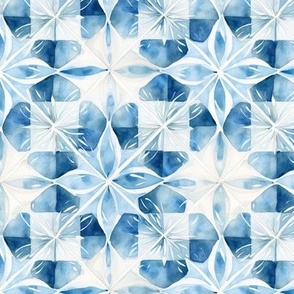 Painted Blue Tiles (Medium Scale)