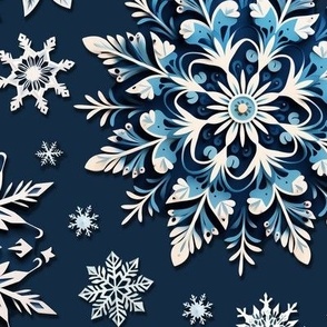Intricate Paper Snowflakes (Large Scale)