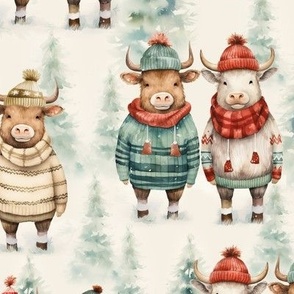 Winter Cows (Large Scale)