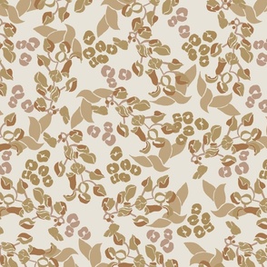 VINTAGE DITSY FLORAL FOLIAGE IN NEUTRALS
