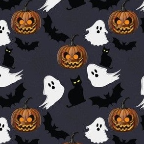 Halloween Ghosts-black
