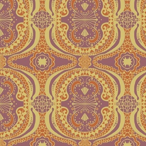 Medieval Scales and Harlequin Damask Groovy 2