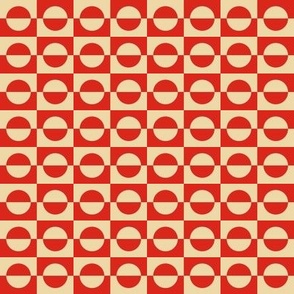 semi-circles grid_cream_red