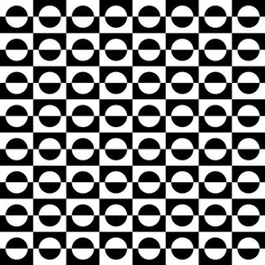 semi-circles grid_black  & white