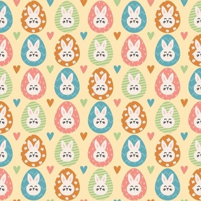 Easter Bunny Fabric - Pastel Yellow