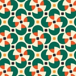 3000 E Small - retro geometrical pattern
