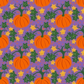 Pumpkins Garden - purple