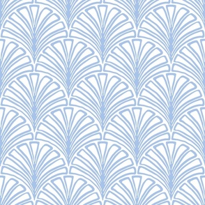 sketched scallops/light blue and white/large