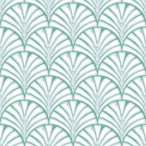 sketched scallops/soft blue and green/large