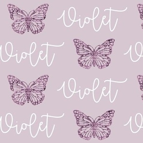 Violet: Better Together Font + Lilac Butterflies