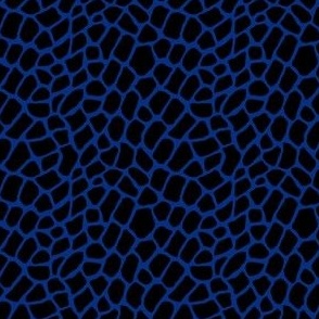 3x3 animal print black on royal blue