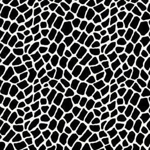 3x3 animal print black on white