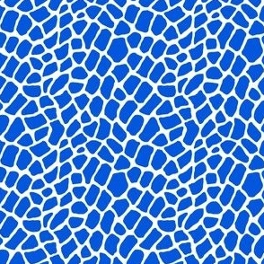 3x3 animal print classic blue on white