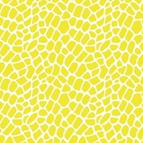 3x3 lemon yellow on white animal print 