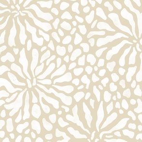 abstract boho garden - modern neutrals VI - abstract neutral botanical wallpaper