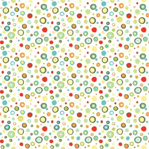 Multi Color Polka Dots - White (large)