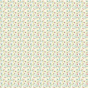 Multi Color Polka Dots - White (small)