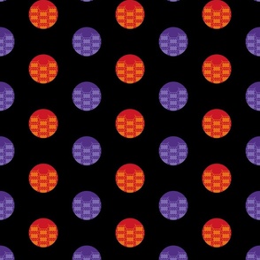 orange and purple dots 