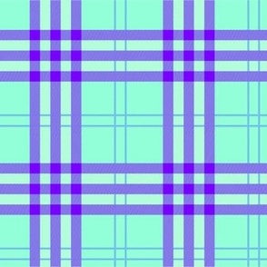 Plaid Spring - Pattern Fabric Teal, Purple, Blue -LAD20