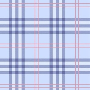 Plaid Spring - Pattern Fabric Light Blue Navy Red -LAD20