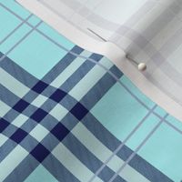 Spring Plaid - Pattern Fabric Light Blue, Dark Blue, Navy, Aqua - LAD20 - Winter Plaid, Fall Plaid, Summer Plaid