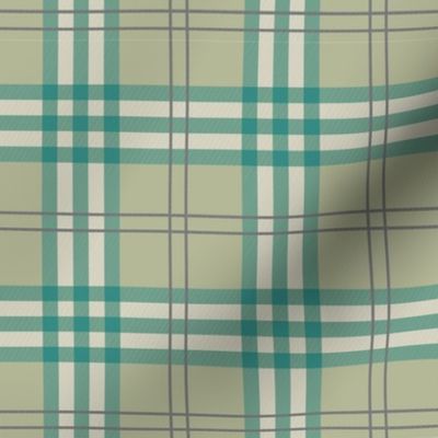 Fall Plaid - Pattern Fabric Green, Yellow, Olive Green - LAD20 - Winter Plaid