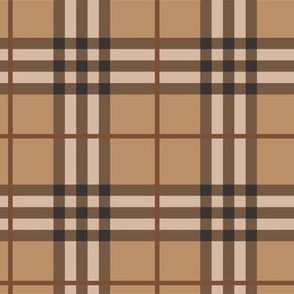 Fall Plaid - Pattern Fabric Tan, Black, Red - LAD20