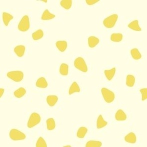 Pansy Dots - Pale Yellow - Large