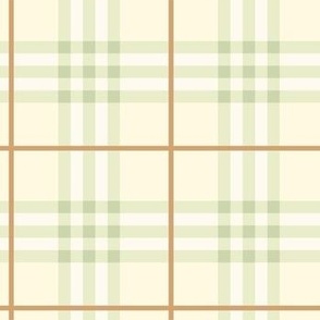 Spring Plaid - Pattern Fabric Green, Light Yellow, Rust, Yellow - LAD20 - Winter Plaid, Fall Plaid, Summer Plaid