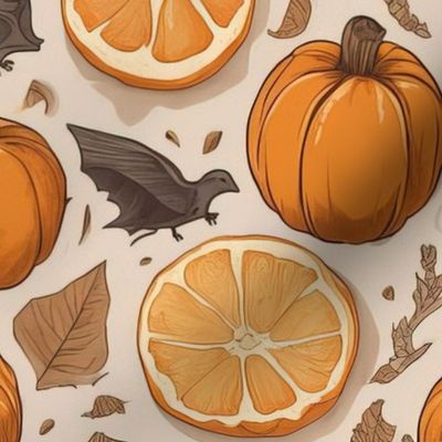 Fall Pumpkin Fabric Pattern