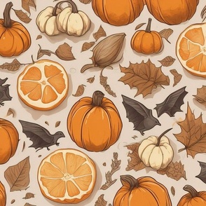 Fall Pumpkin Fabric Pattern