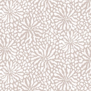 abstract boho garden small - modern neutrals II - abstract neutral botanical wallpaper