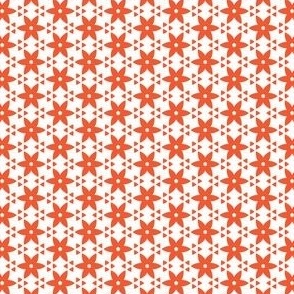 Christmas Flower 2 - bright, modern geometric - red & white