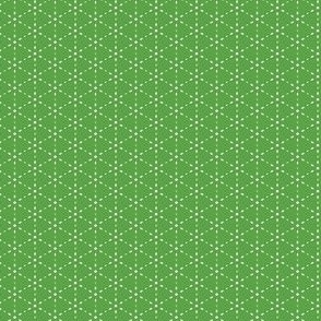Christmas Stitch 2 - Bright green and white modern geometric diamonds - kelly green