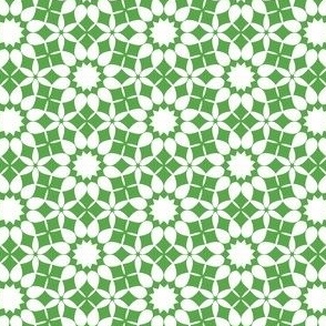 Christmas Starburst 2 - green and white modern geometric