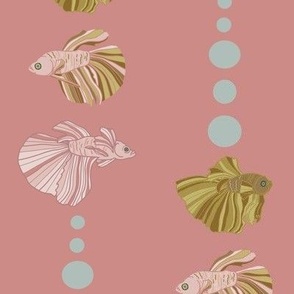 something betta fish line in pink coral