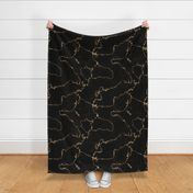 black marble with gold veins