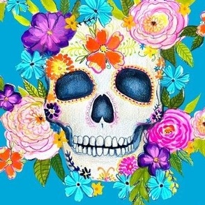 Dia De Los Muertos Floral Sugar Skull Painting // Ultrasteady