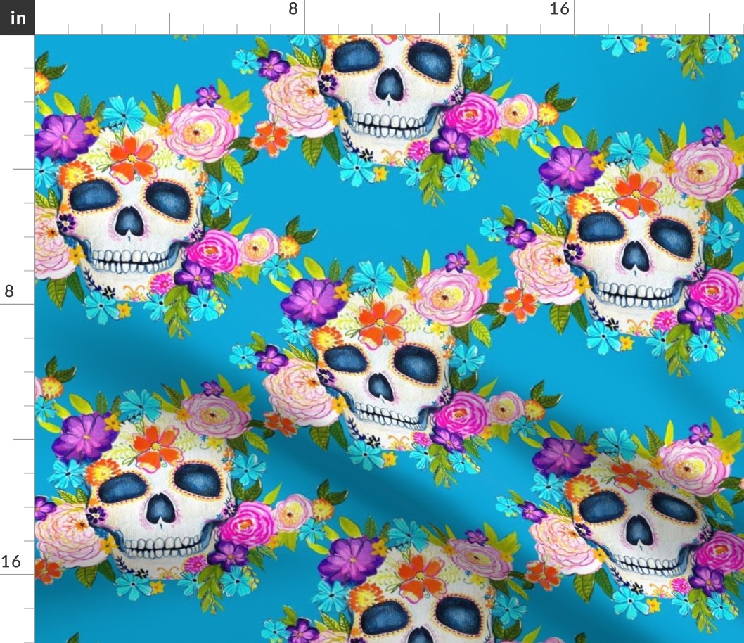Dia De Los Muertos Floral Sugar Skull Painting // Ultrasteady