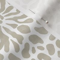 abstract boho garden small - modern neutrals VII on white - abstract neutral botanical wallpaper