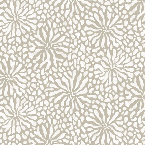 abstract boho garden small - modern neutrals VII - abstract neutral botanical wallpaper