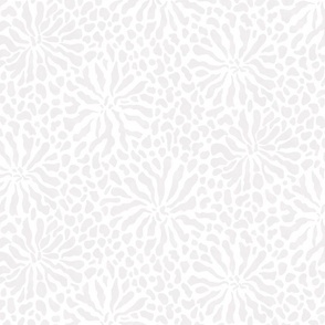 abstract boho garden small - modern neutrals IX on white - abstract neutral botanical wallpaper