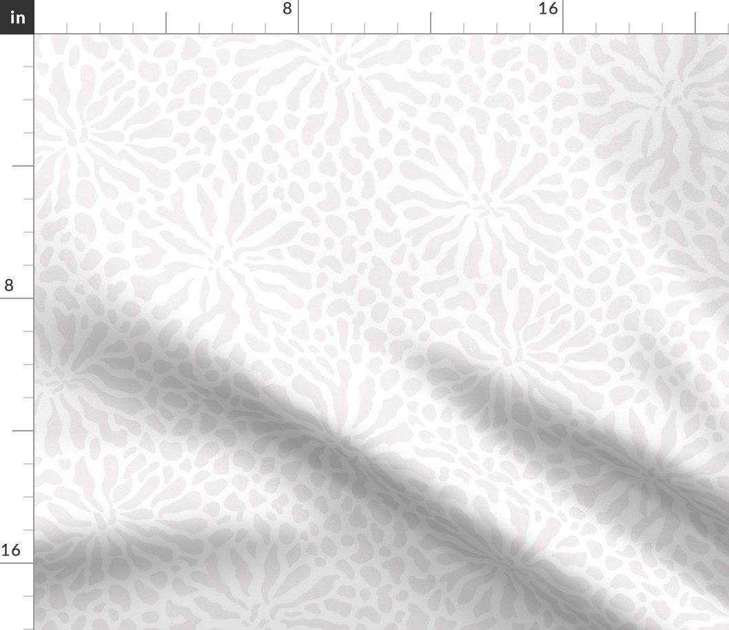 abstract boho garden small - modern neutrals IX on white - abstract neutral botanical wallpaper