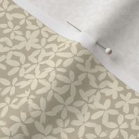 Painterly Flower Tan and Cream- small