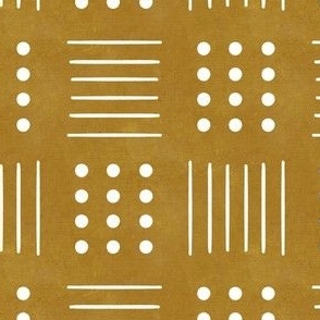 mud cloth 12  - mustard