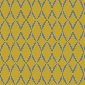 Gentleman ~ Gothic ~ Diamonds ~ Yellow ~ Blue ~ Diagonal ~ Diaper Pattern ~ gold