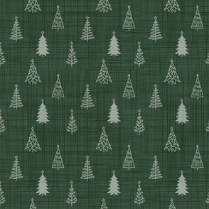 Christmas Tree Silhouettes//Green - Large