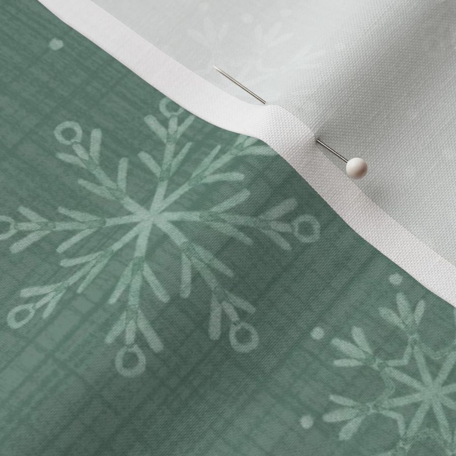 Watercolor Snowflakes//Green - Large